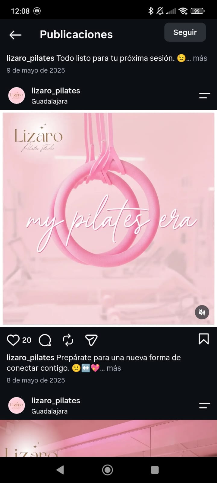 Aros rosas de Pilates y la frase mi etapa de pilates de Lizaro
